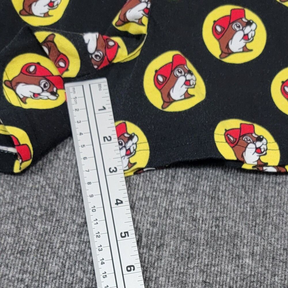 Buc-ees Lounge Sleep Wear Shorts Mens M Black Beaver All Over Print Boxer Style - Picture 4 of 8